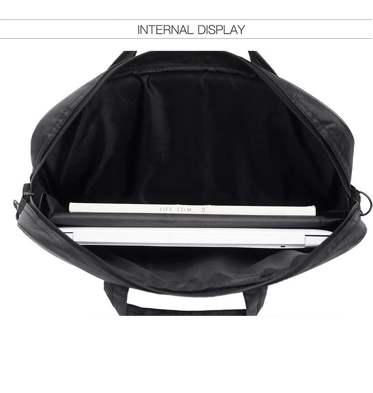 Business Laptop Bag 15.6 Inch 17 Inch Portable Nylon Computer Handbags Laptop Shoulder Simple Style Handbag Zipper Shoulderbag
