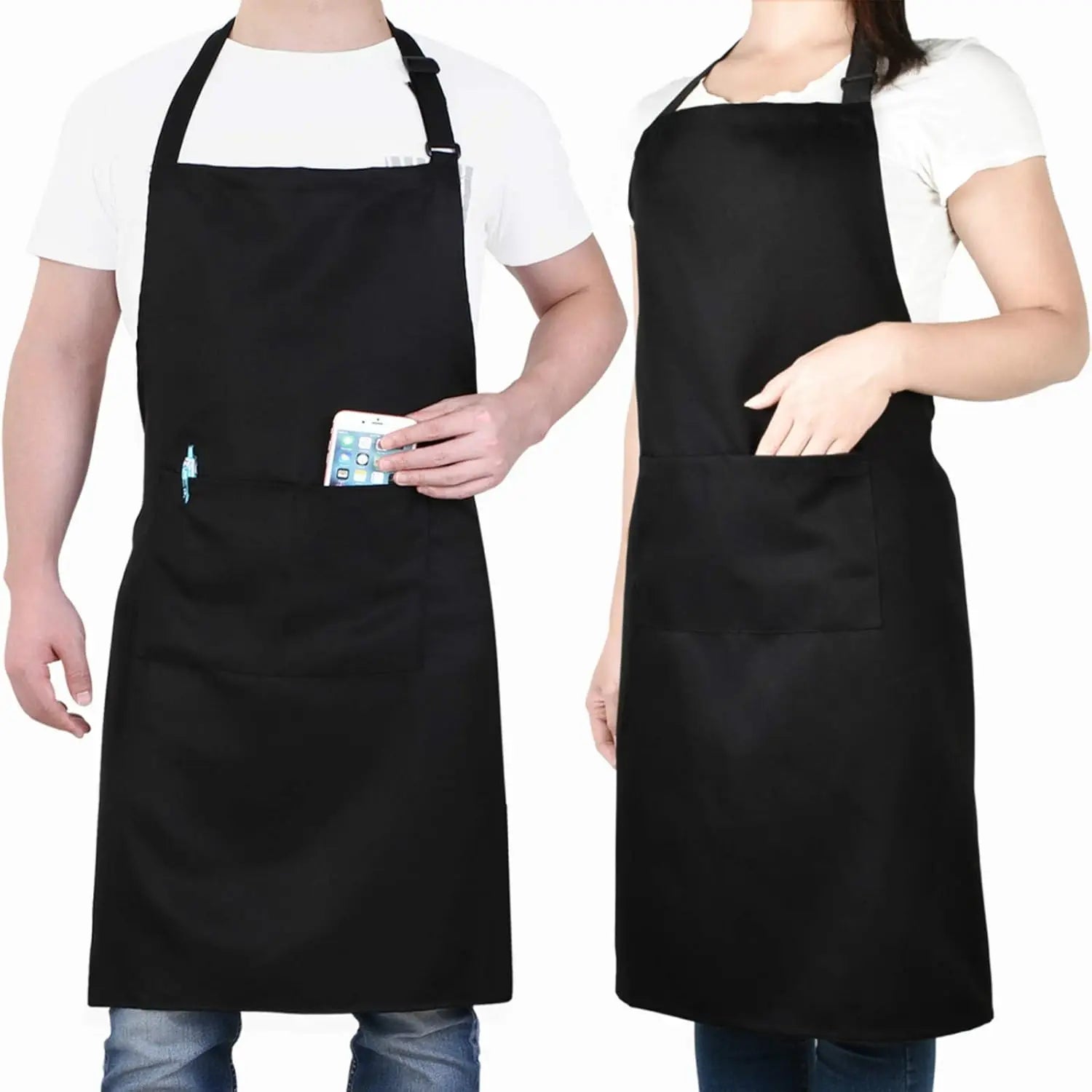 Tabliers de cuisine pour femmes et hommes, tabliers de travail pour grillades, restaurants, bars, boutiques, cafés, salons de beauté, studios de manucure, uniformes, livraison directe