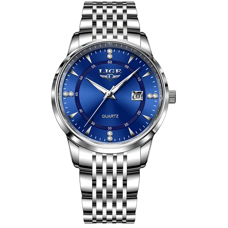 LIGE Nuevos Relojes Impermeables de Mujer Moda Reloj de Pulsera para Mujer Reloj de Cuarzo de Lujo de Marca Superior con Fecha para Mujer Relogio Feminino