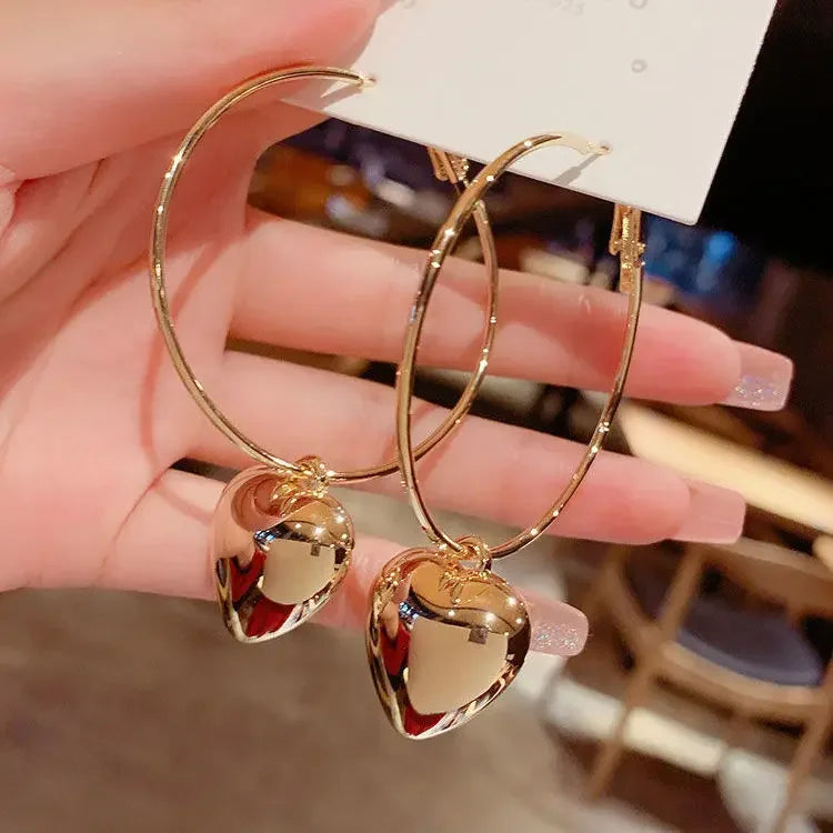 Nuevos exquisitos pendientes de circonita de colores en forma de corazón para mujer, pendientes de esmalte blanco a la moda con temperamento amoroso, joyería de boda