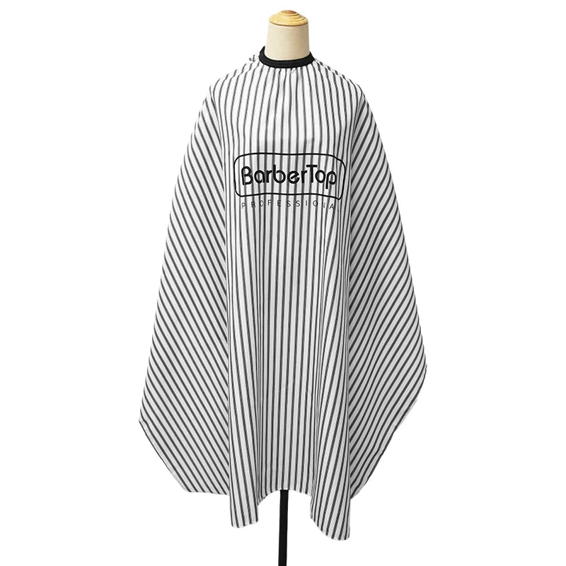 Delantales de peluquería para barbero, patrón de rayas, tela impermeable, barbería, no pegajoso, capas de peluquería, accesorios de salón.