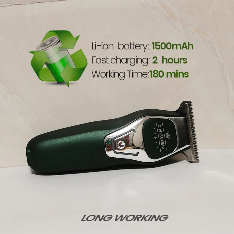 Cortapelos profesional para barbería, afeitadora para hombres, recortador de barba eléctrico, cuchilla en T de 0 mm, cortador de pelo inalámbrico, máquina de cortar el pelo