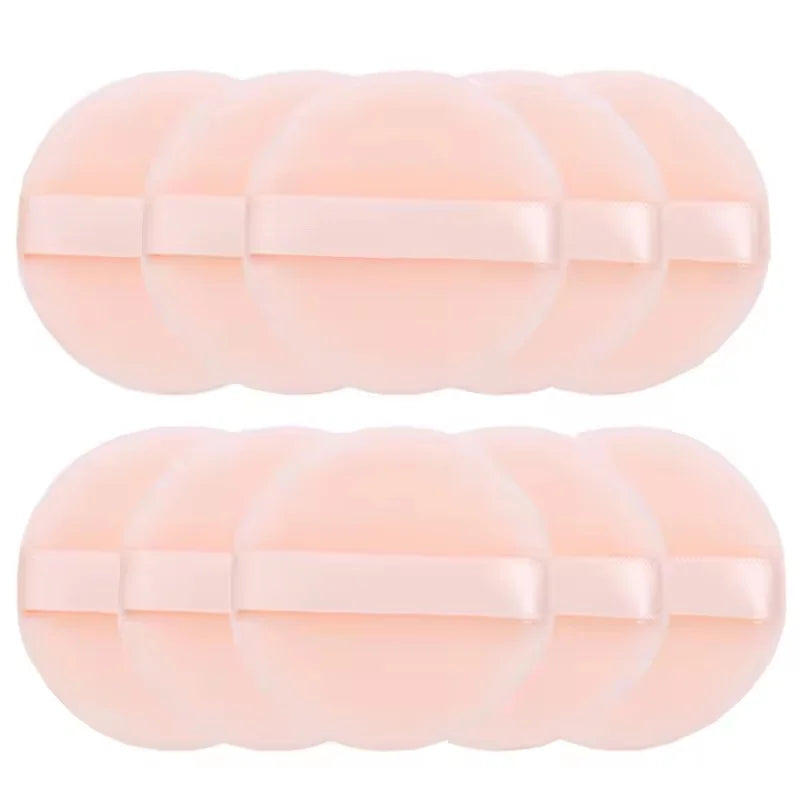 Esponja de Maquillaje de Terciopelo Suave 5/10Pcs Borla Cosmética para Polvo Suelto Esponja de Maquillaje Facial de Doble Cara Corrector Herramientas de Maquillaje Húmedo y Seco