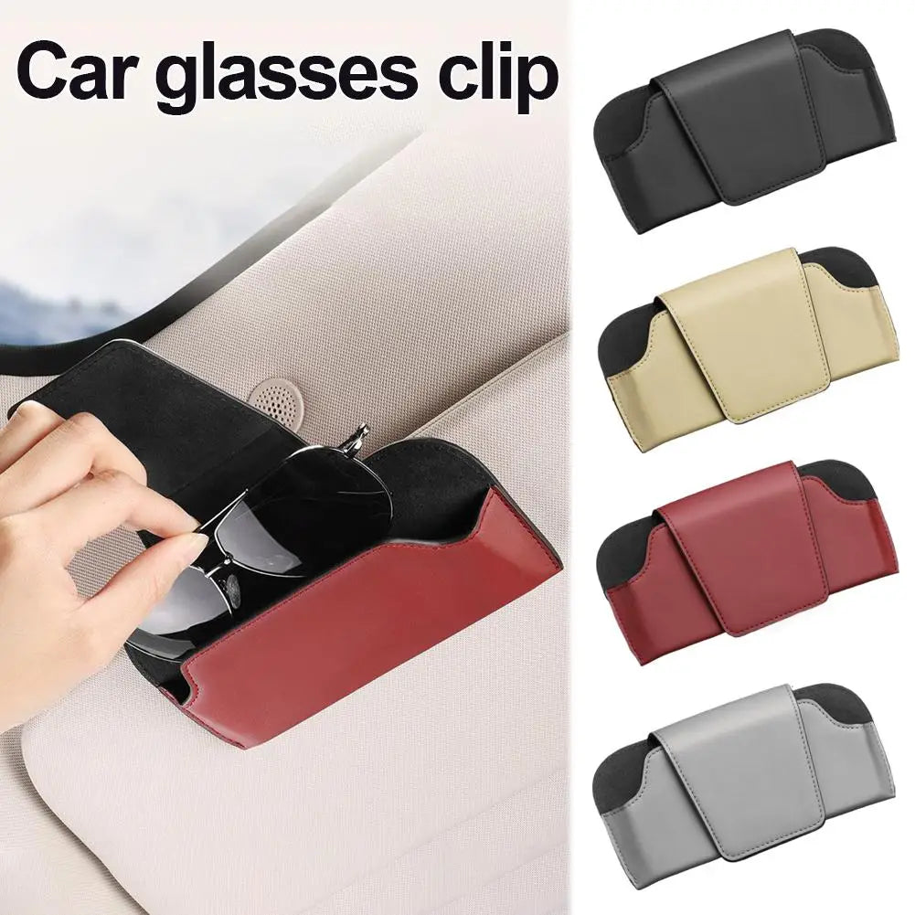 Multifunction Car Sunglasses Holder Pen, glasses holder, ticket holder, file holder Auto Sun Visor Glasses Case Ticket Storage