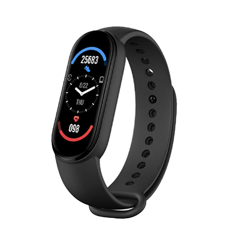 M6 Smartwatch Hombre Mujer Pulsera Inteligente de Fitness Banda Deportiva Monitor de Frecuencia Cardíaca y Presión Arterial Relojes Impermeables Multifunción