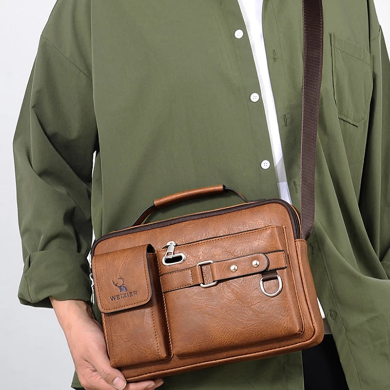 Bolsos Cruzados para Hombre Bolsos de Hombro Impermeables Multifunción Viaje Trabajo Negocios