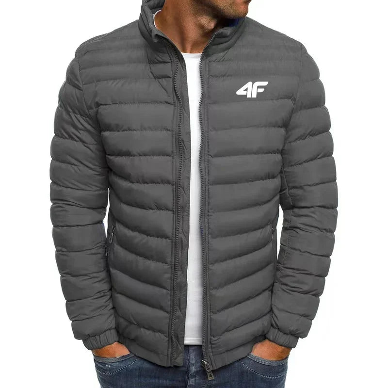 Men’s Short Cotton-Padded Jacket – Street Style, Warm & Windproof