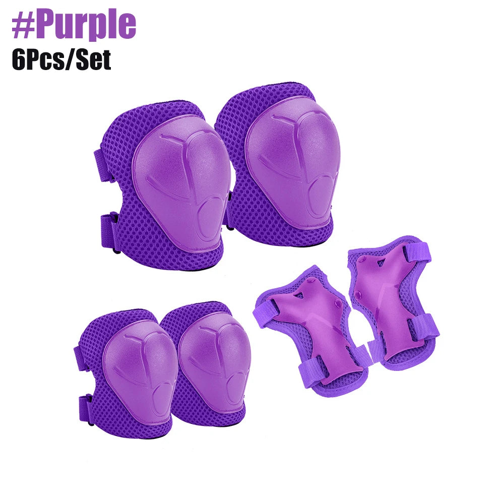 Kids Knee Pads Elbow Pads Age 3-7 Toddler Boys Girls, 6 In 1 Protective Gear Safety Set with Wrist Guard for Skating Cycling New