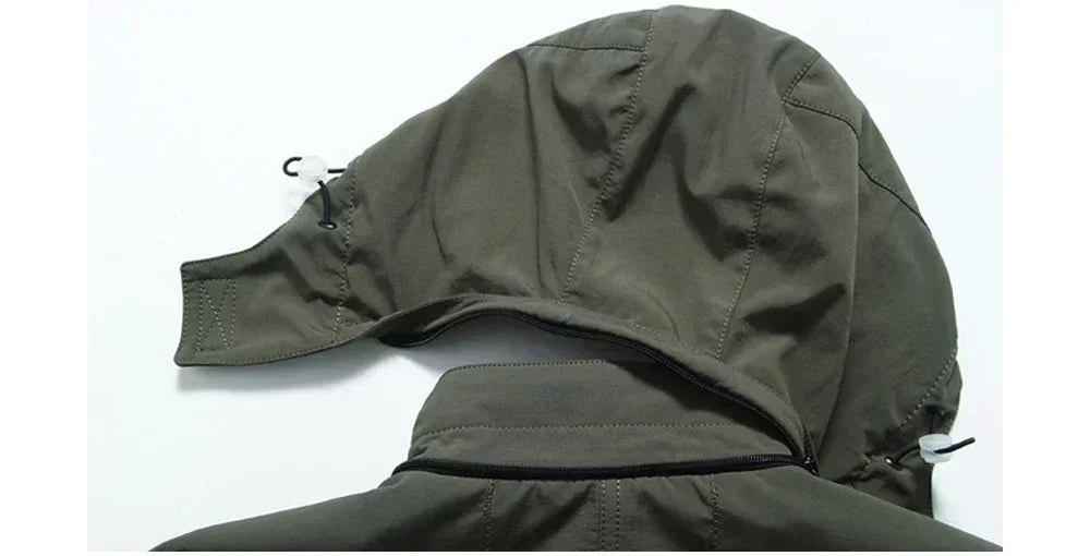 Ropa Hombre primavera otoño Chaquetas Casual Abrigos Senderismo Cortavientos Chaquetas con Capucha Moda Militar Cargo Bomber Chaquetas de Hombre