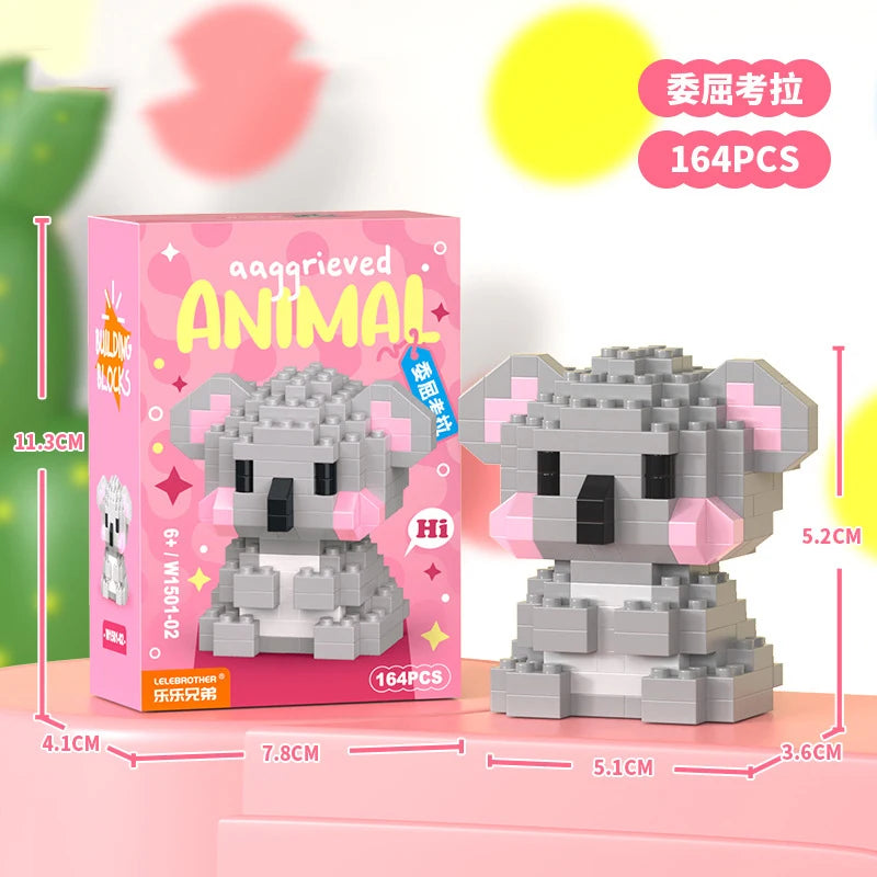 Bloques de Construcción de Micro Partículas de Animales para Adultos Juguete para Niños de 6 a 12 Años Regalo de Cumpleaños para Niño Perro Gato Mini Ladrillos Juguetes para Niñas