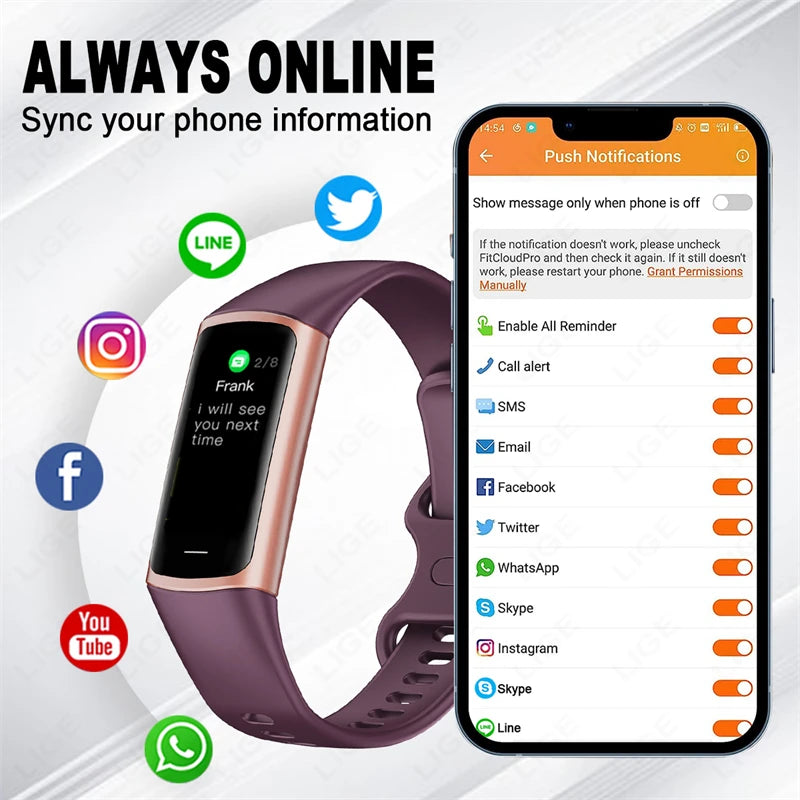 Pulsera inteligente deportiva rastreador de actividad para hombre y mujer banda impermeable conectado al teléfono rastreador de hombres reloj inteligente para Android iOS