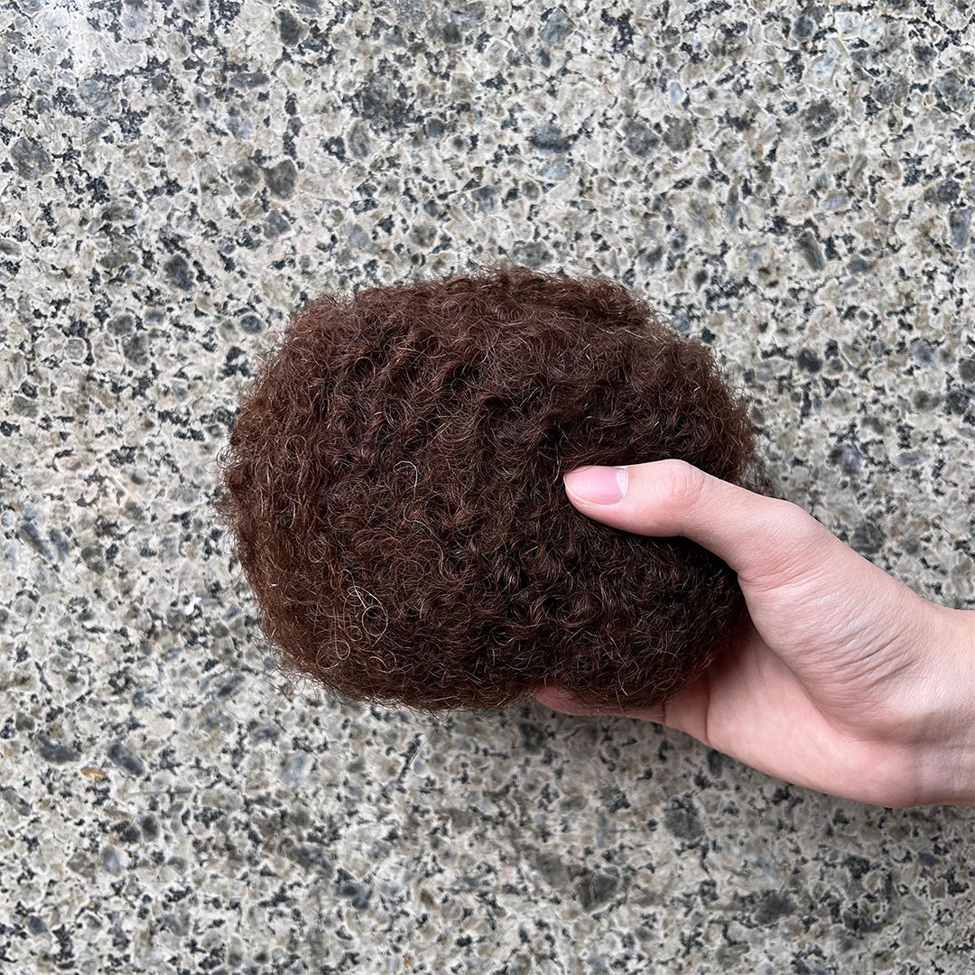 10 tommer Virgin Remy Hair Afro kinky Bulk Menneskehår For Fletting Dreadlock Hår Brun Farge 35g/Pc Extension BraidHair