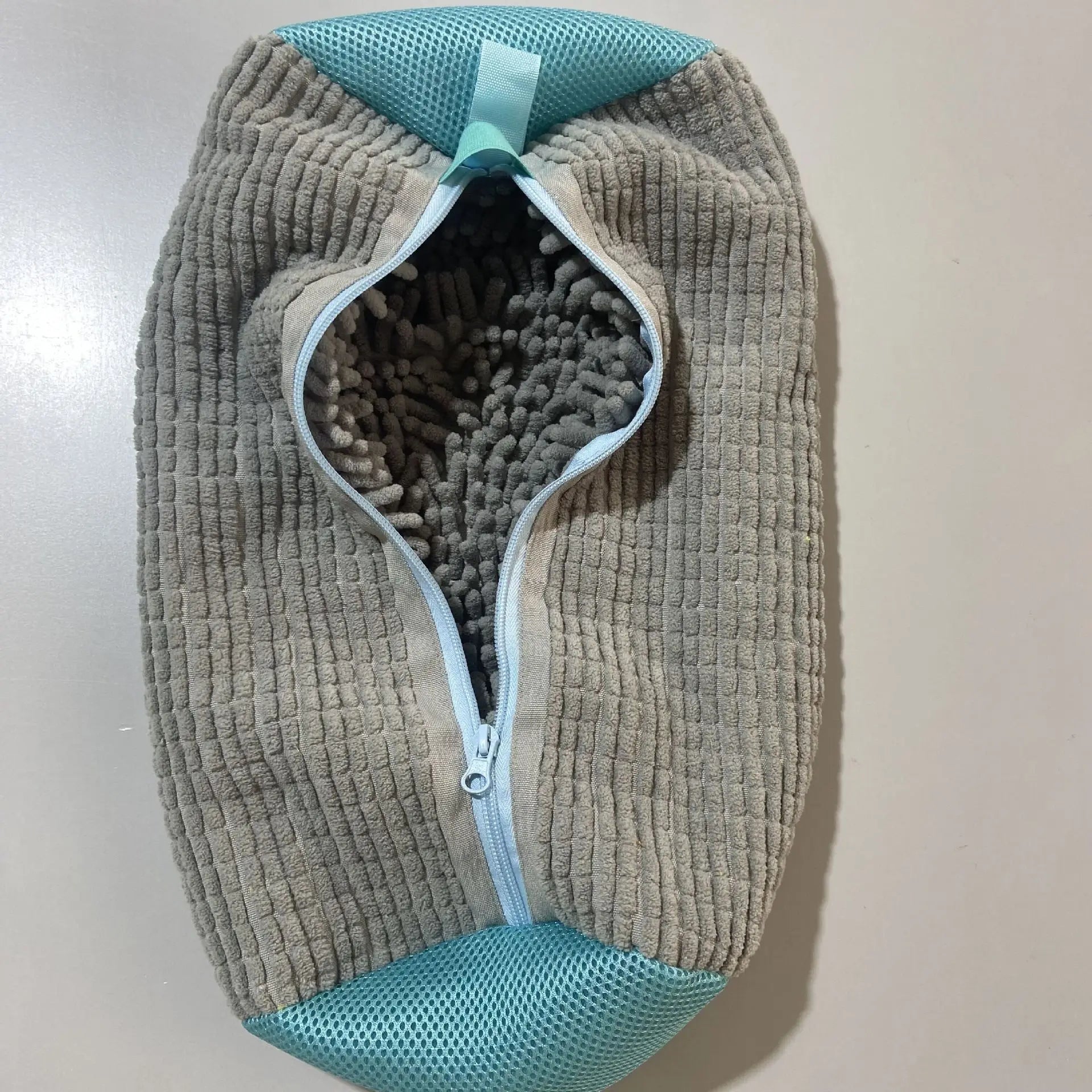 Bolsa de lavado de zapatos Fluffy Fiber 360° Surround Cleaning - Bolsa de lavandería reutilizable, duradera, lavable a máquina con cierre de cremallera (1 unidad)