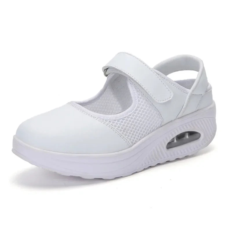 CEYANEAOSummer Fashion Zapatos de enfermera para mujer Zapatillas blancas con colchón de aire Zapatos de plataforma para mujer 2018 Nuevos zapatos Lolita Swing E1038