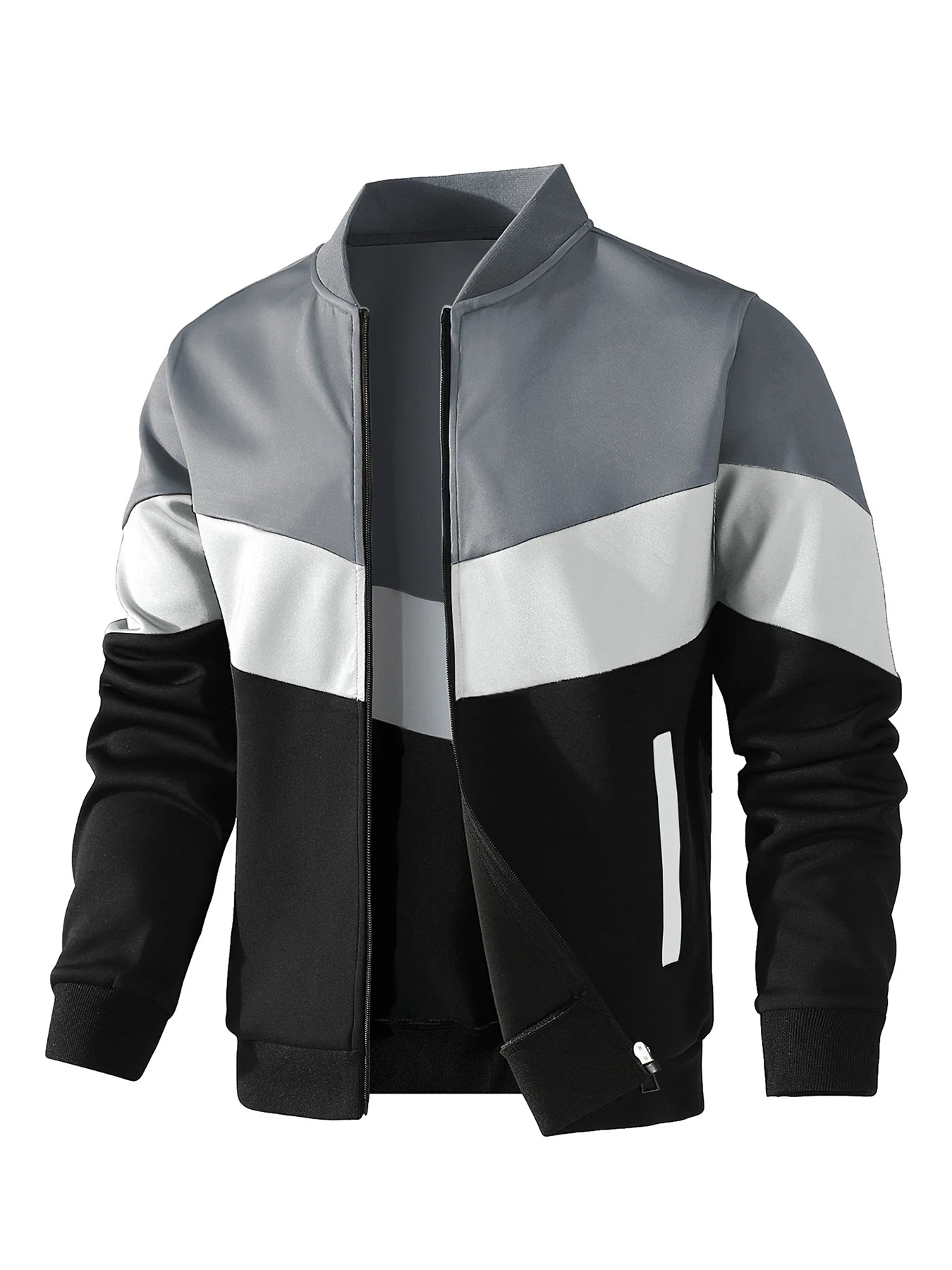 Chaquetas de hombre 25 nuevas, primavera, negocios, ocio, moda, color, cortavientos, bomber, sobrecamisa, cremallera, ropa urbana, ropa popular, talla de EE. UU.