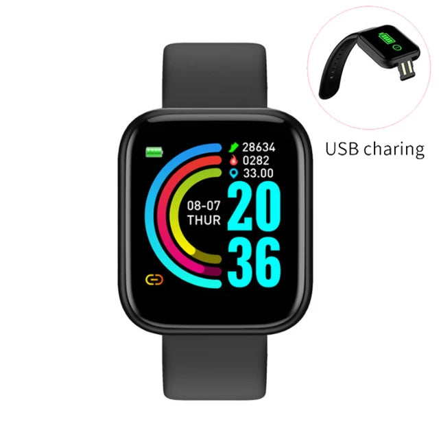Smartarmbånd Smartklokker Menn Kvinner Gaver Sport Blue Tooth Band Puls Blodtrykk Fitness Tracker For Android IOS