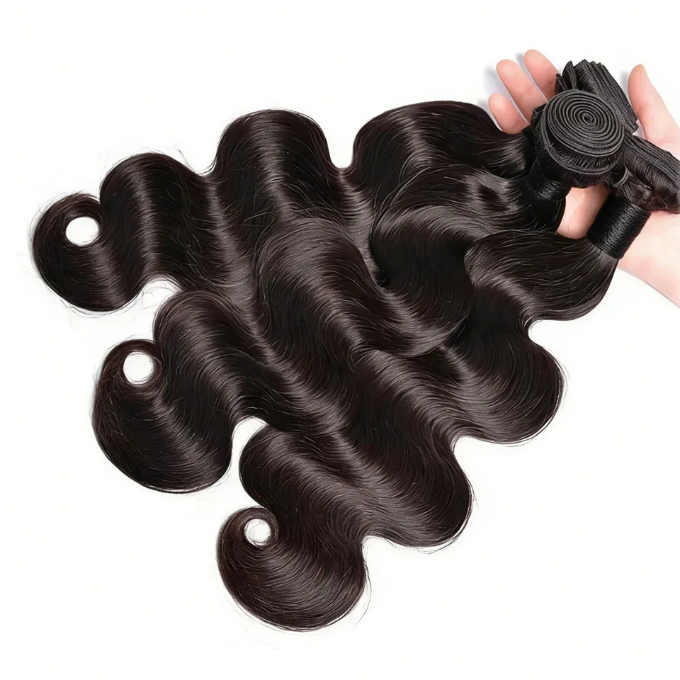 Short Body Wave Bundles Human Hair 8-20 Inch Unprocessed Brazilian Virgin Hair 2/3/4 Packs to Make a Bob Wig Natural Color