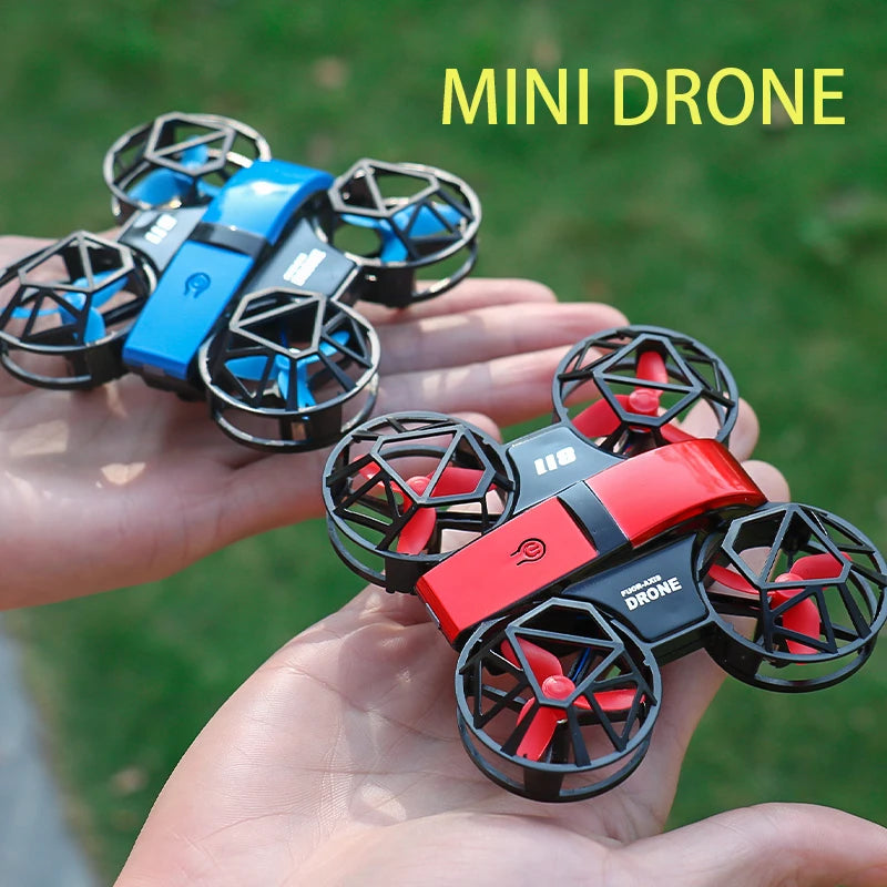 Dowellin D12 Drone Mini Aeronave de Control Remoto Nuevo Juguete para Niños Cámara Dual HD Altura Fija RC Quadcopter Regalos para Principiantes
