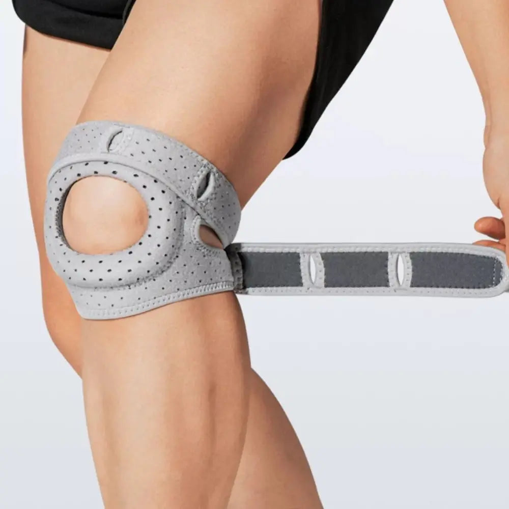Soporte para equipo deportivo Rodilleras transpirables ajustables con correa rotuliana que mejoran la estabilidad de las articulaciones Cómodo soporte de rodilla para deportes al aire libre