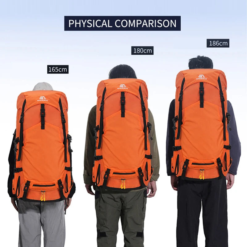 Hiking Backpack With Rain Cover Outdoor Camping Climbing Trekking Bag Large Sport Gear Organiser Daypack Travel Luggage Rucksack