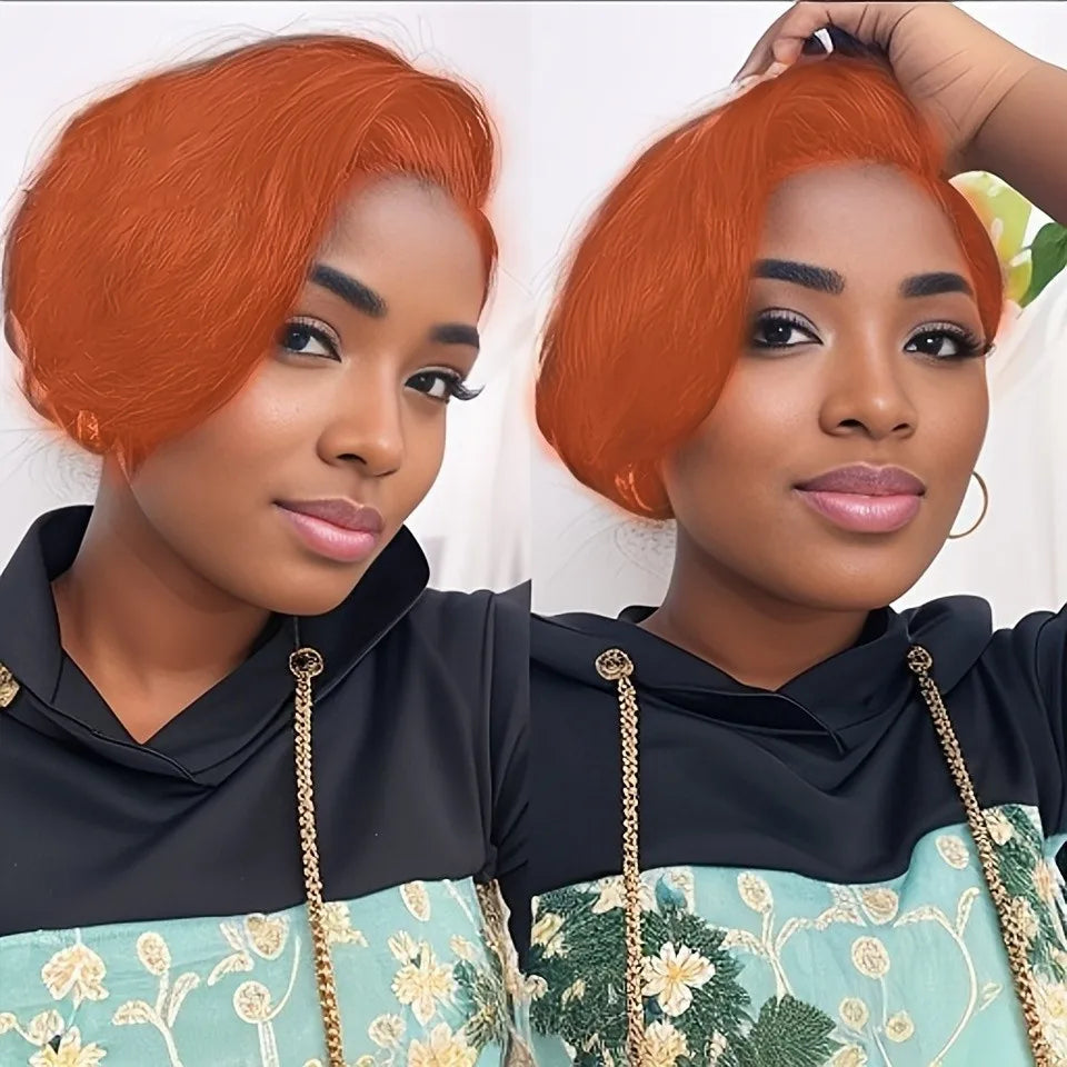 8" Lace Straight Pixie Wig