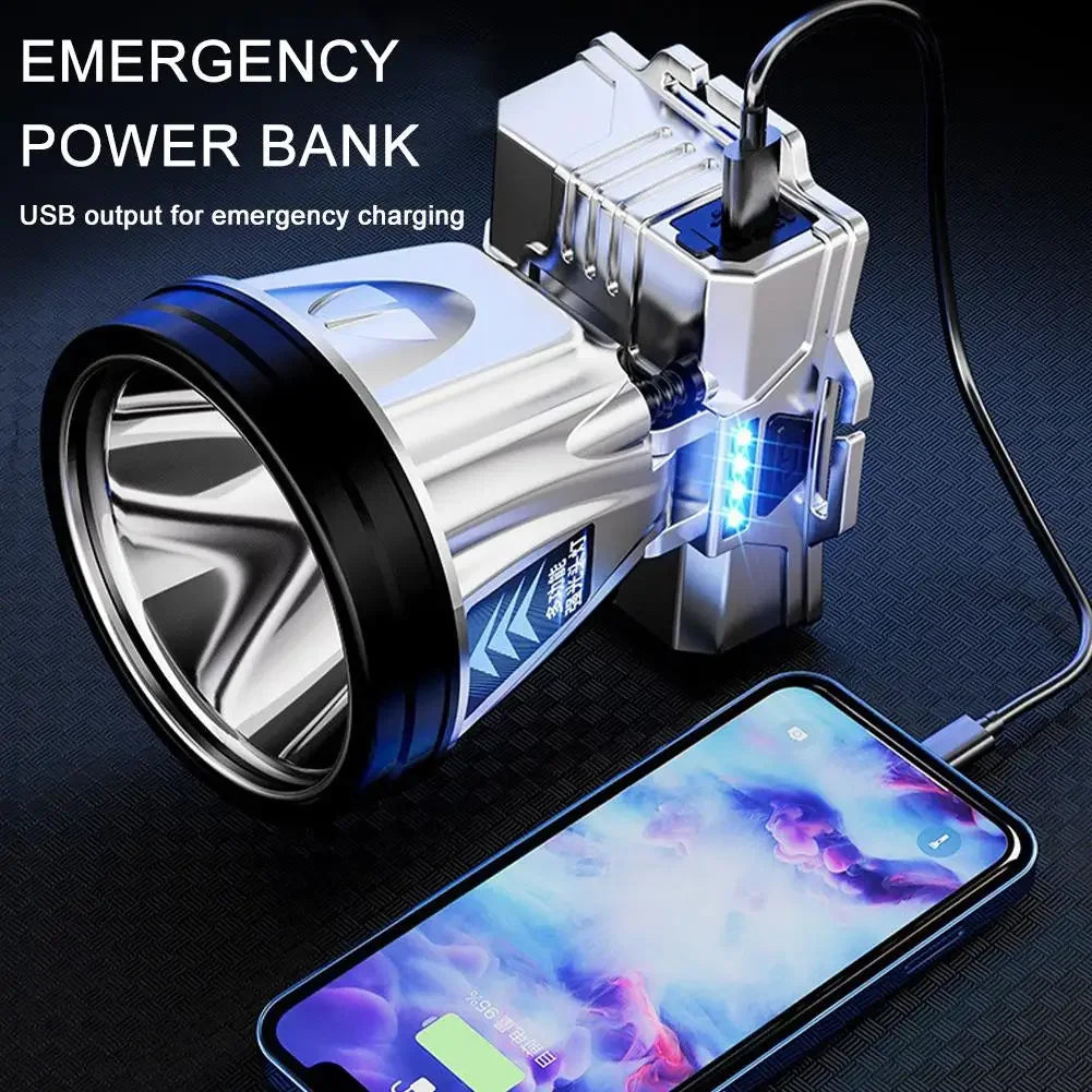 Lampe frontale LED rechargeable haute puissance ultra-lumineuse, lampe torche d'extérieur à charge d'urgence haute luminosité, lampe de pêche