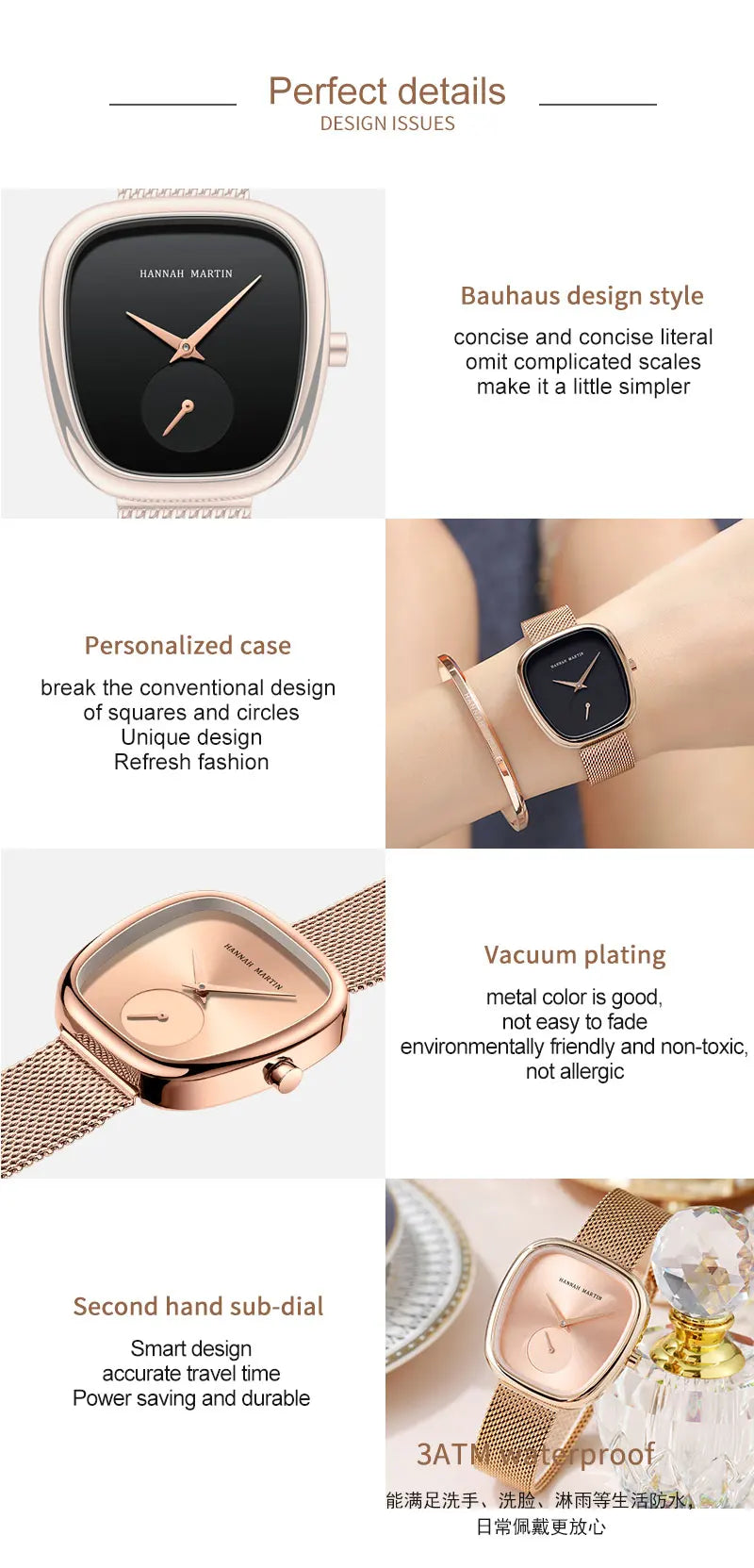 Reloj de pulsera para mujer de cuarzo, de marca superior, de moda de lujo, con movimiento japonés, diseño original, impermeable, con caja de regalo