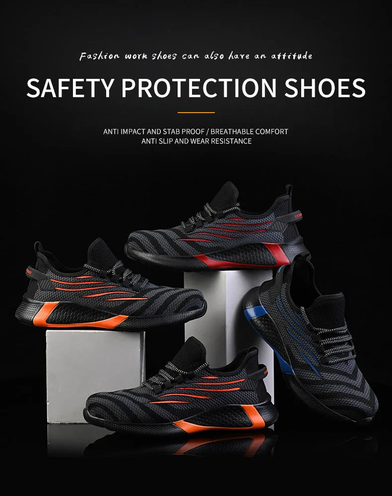 Zapatos de seguridad para hombre, calzado de trabajo antipinchazos, zapatillas de trabajo para hombre, zapatos de trabajo indestructibles, botas para hombre, calzado ligero para hombre, botas de seguridad