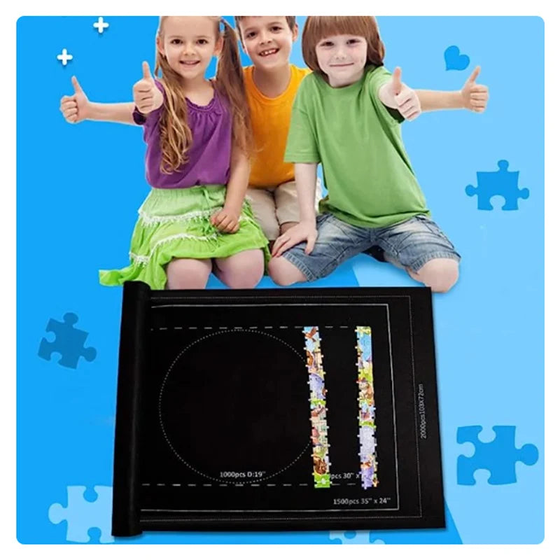 Rompecabezas Pad Jigsaw Roll Fieltro Tapete Alfombra Rompecabezas Manta Para Hasta 1500 Piezas Accesorios De Rompecabezas Nueva Bolsa De Almacenamiento Portátil De Viaje