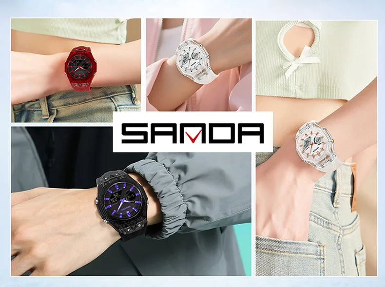 Relojes deportivos digitales para hombre, marca de lujo, relojes de pulsera de cuarzo para hombre, reloj de pulsera multifunción de doble pantalla
