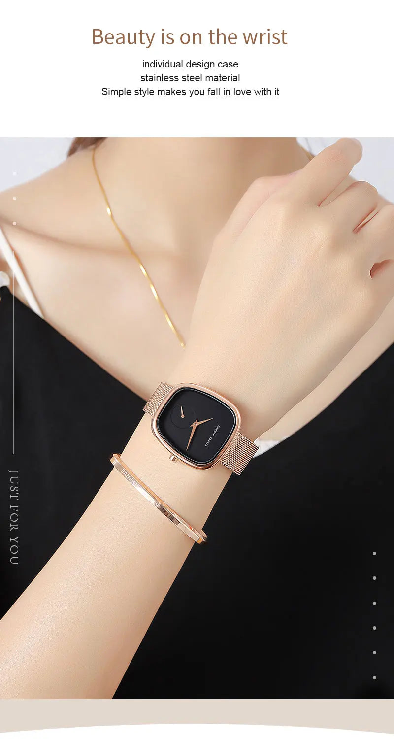 Reloj de pulsera para mujer de cuarzo, de marca superior, de moda de lujo, con movimiento japonés, diseño original, impermeable, con caja de regalo