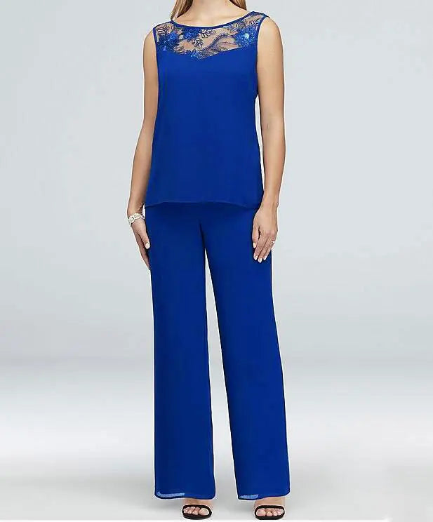 Conjuntos elegantes de pantalones para mujer, traje formal de oficina, tallas grandes, gasa, encaje, pantalones rectos, cárdigan, tops, conjuntos de 3 piezas para mujer