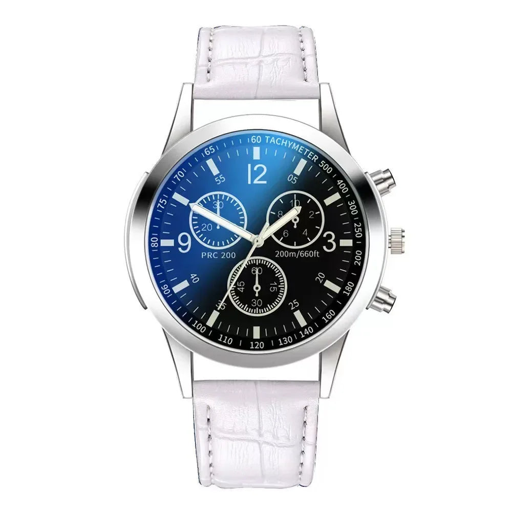 Nuevo reloj de hombre, banda de lujo, reloj redondo, moda, Blu-ray, reloj romano para hombre, relojes para hombre, שעון ספורט, часы мужские наручные