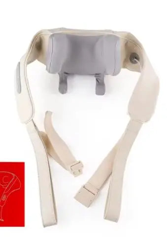 Chal de masaje eléctrico amasador de hombros, masajeador inalámbrico automático de cuello y espalda, almohada de masaje relajante para los músculos de la espalda y el trapecio.