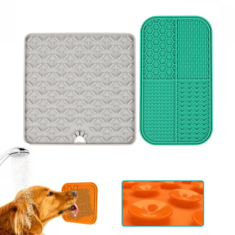 Pet Placemat Silicone Pets Eating Slowly Food Pad Cat Slow Feeding Mat Dog Lick Mats Cats Dogs Feeding Supplies