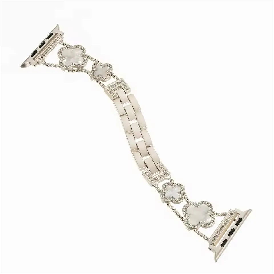 Diamantrem til Apple Watch-reimer 40 mm 42 mm 41 mm 38 mm 46 mm 44 mm 45 mm 49 mm metalllenke til iWatch Ultra 2-serien 10 8 9 se