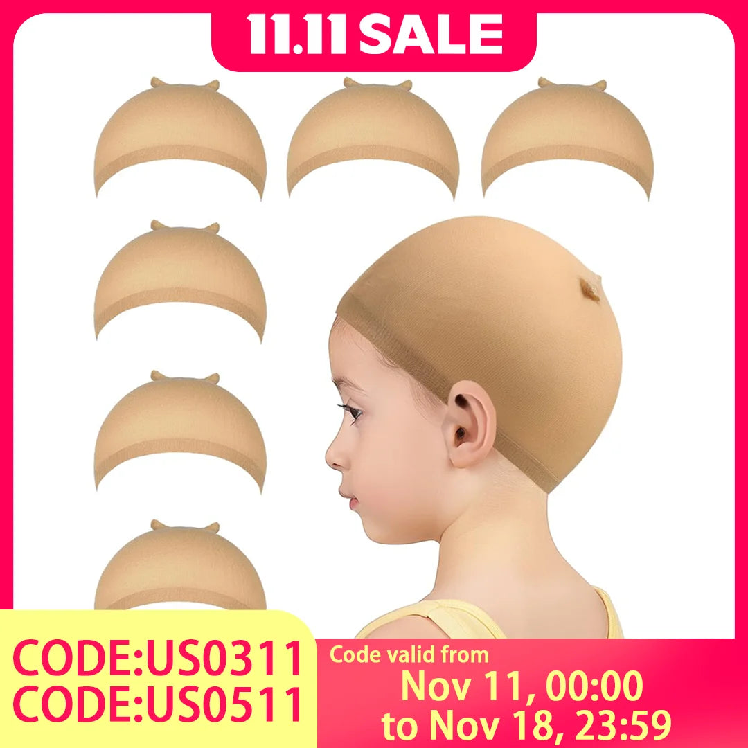 Universal Wig Caps - Nude Color, Stretchy, Breathable, for All Hair Types, Invisible Under Wigs, Comfort Fit
