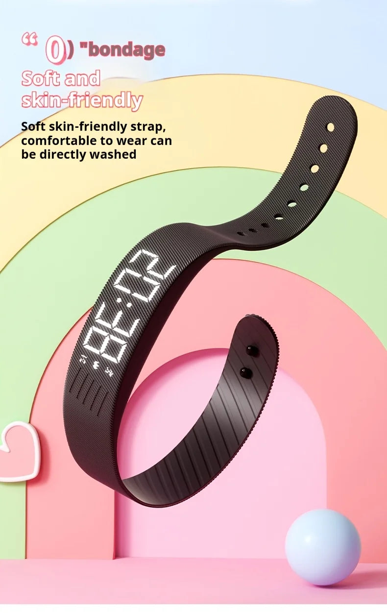 Smart Watch Hombres Mujeres Podómetro Pulsera de fitness Contador de pasos Modo multideporte Pulsera electrónica de moda Simplicidad Smart Band