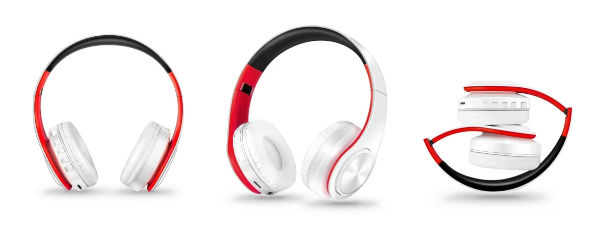 Casque sans fil Bluetooth stéréo avec microphone intégré pour Android et iOS.