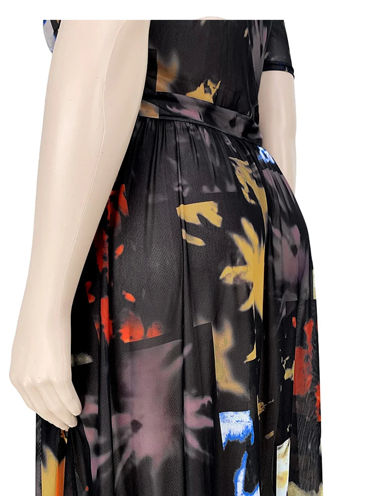 Blusas de mujer a la moda de verano elegante blusa de gasa talla grande tops 4xl 5xl venta al por mayor dropshipping