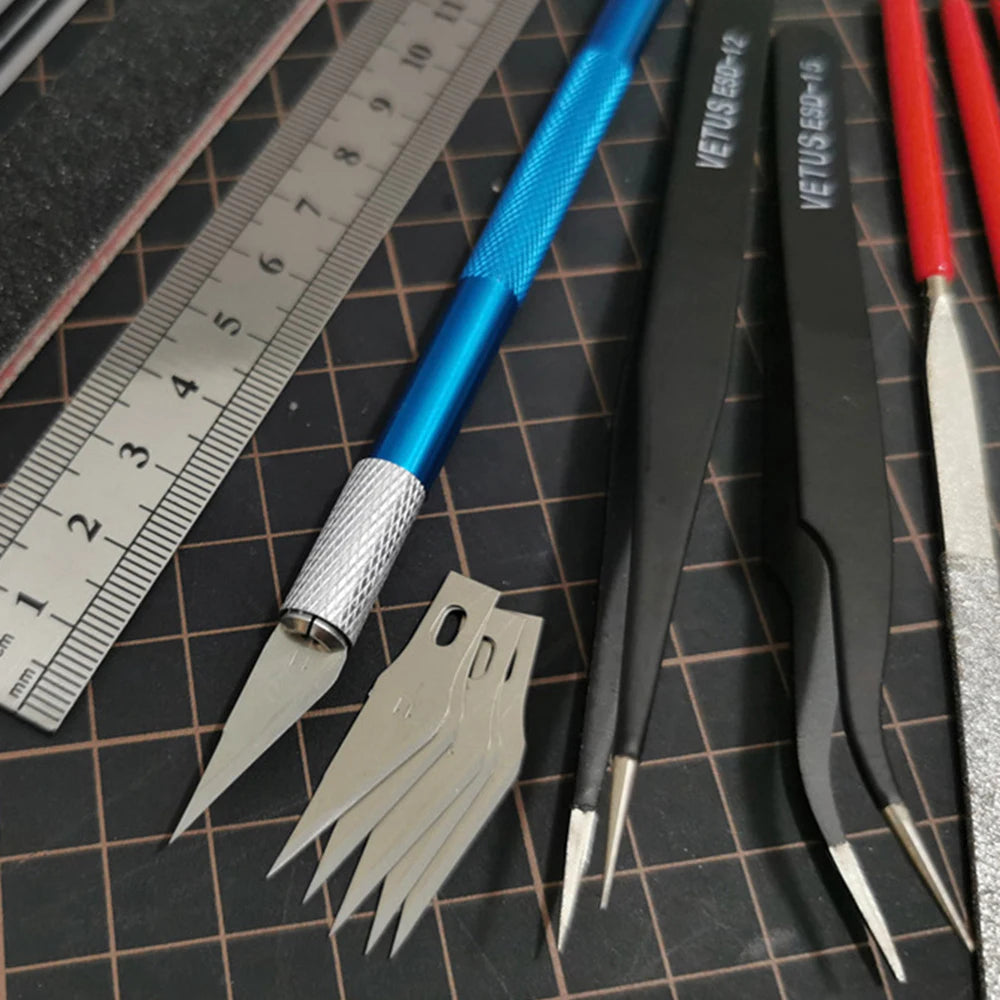 Herramientas básicas de modelismo para manualidades, coche de modelismo, hobby, construcción, reparación, montaje, tijeras, pinzas, kit de fabricación