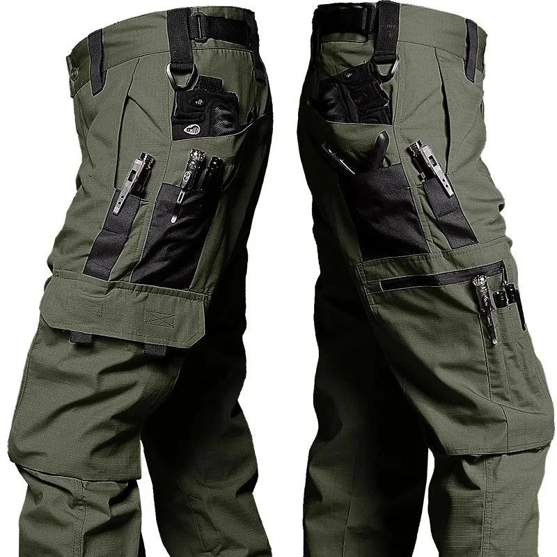 Pantalones de trabajo resistentes al desgaste para hombre, multibolsillos, cargo rectos, pantalones tácticos para correr al aire libre, pantalones casuales de primavera y otoño