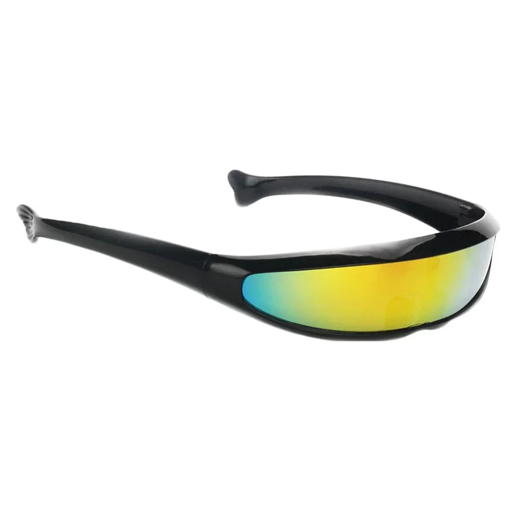 Personality Mirrored Lens Visor Sunglasses Laser Eyeglasses Futuristic Narrow Cyclops Glasses UV400 running cycling sunglasses