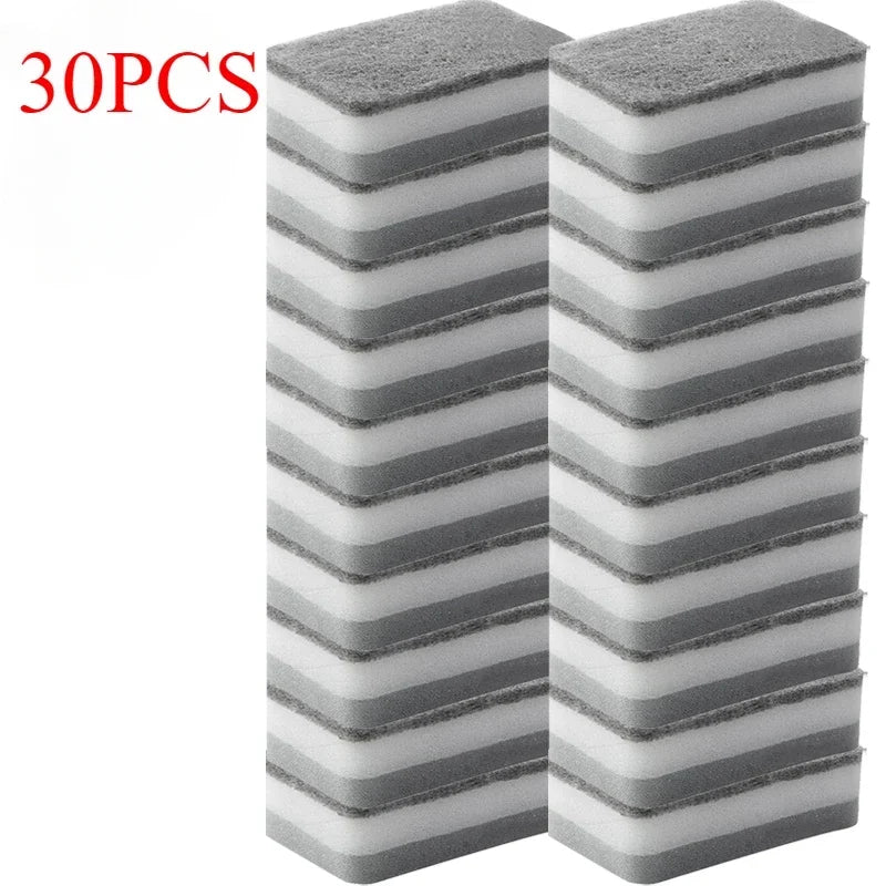 30/5 esponjas mágicas de limpieza, doble cara, reutilizables, trapos de cocina, estropajos para sartenes, ollas, lavavajillas, cepillo, herramientas de limpieza