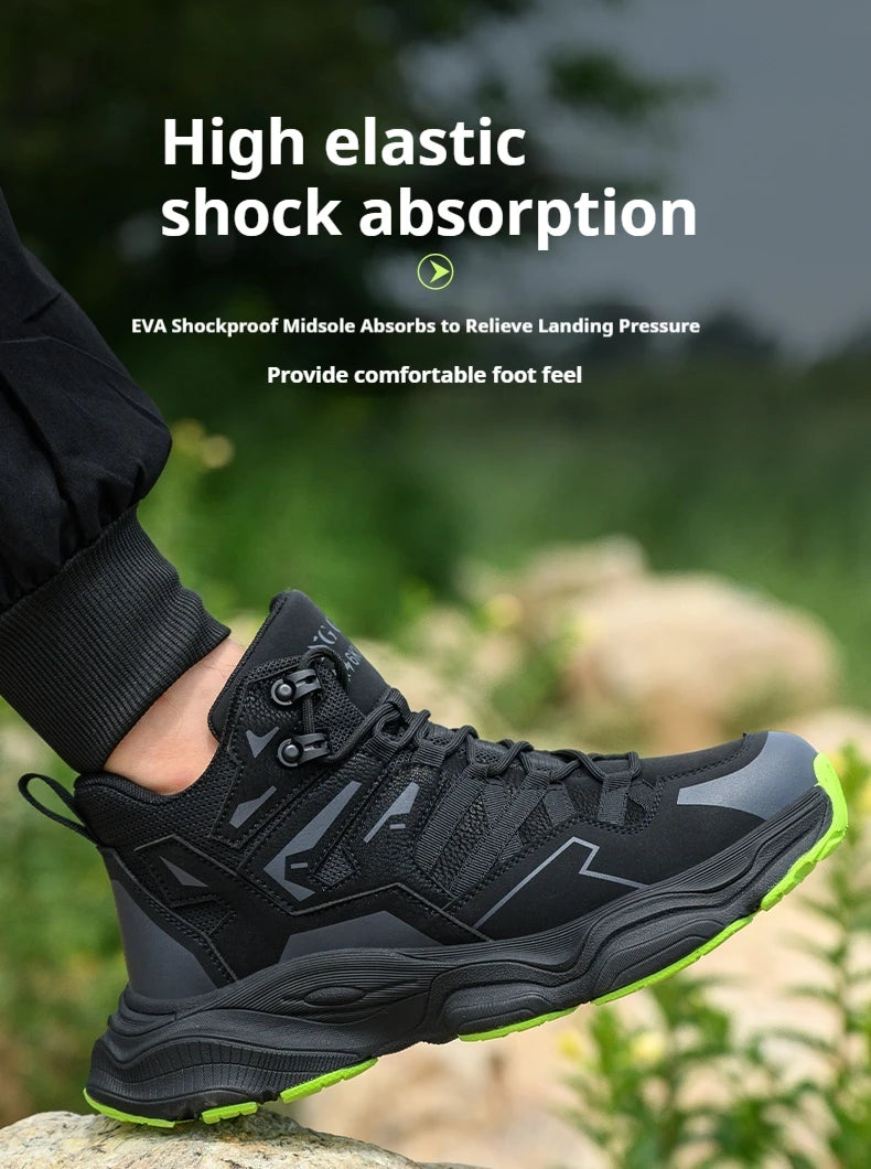 Work Safety Shoes For Men Breathable Indestructible Boots Non-slip Industrial Construction Shoes Male Footwear Protective Boots