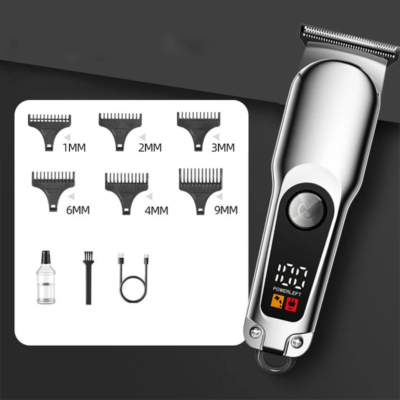 Máquina cortapelos USB recargable sin cable, máquina de corte de pelo con cuchilla en T, uso doméstico para estilizar, cortabarbas para barberos