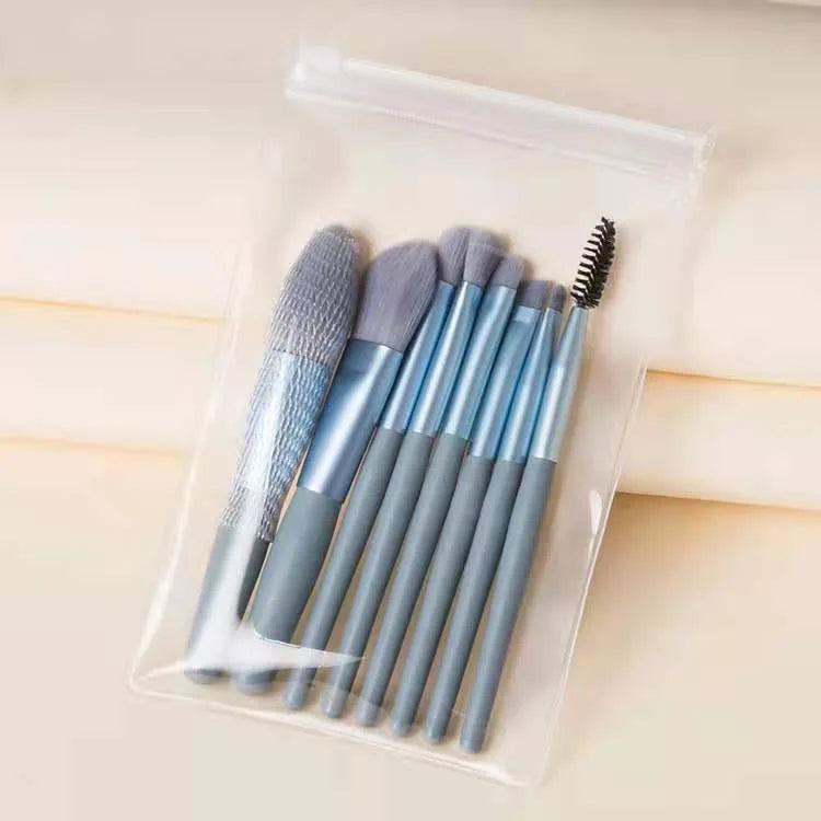 Lot de 8 pinceaux de maquillage portables pour fard à paupières, fond de teint, estompeur, doux et moelleux, pour cosmétiques, anti-cernes, outil de maquillage professionnel