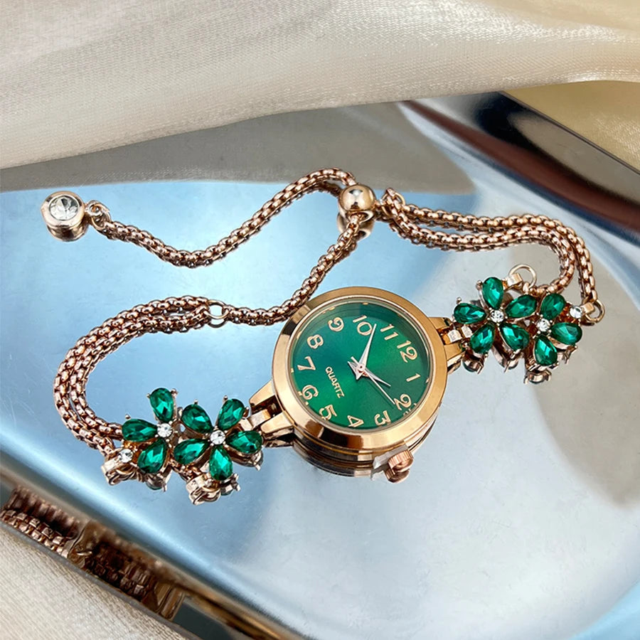 Pulsera de mujer con diamantes de colores, nueva, simple, a la moda