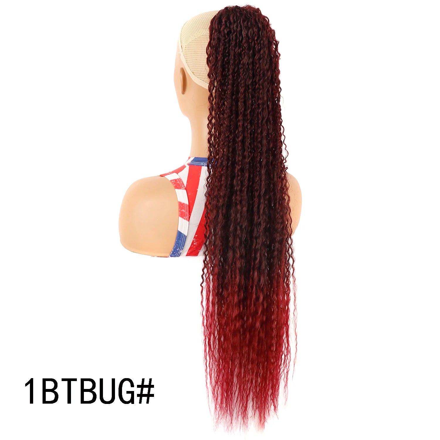 Long Curly Drawstring Ponytail for Women Synthetic Kinky Curly Ponytail Hair Extensions 32inch Afro Curly Hairpieces Fake Tail