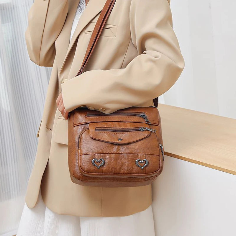 Bolso rectangular de estilo neutro para hombres y mujeres, con gran capacidad, casual y a la moda, bolso de un solo hombro para viajar a